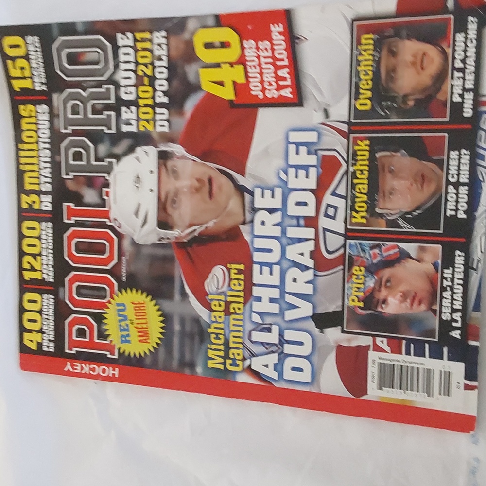 Michael Camalleri Hockey Pool Pro Magazine 2010-2011